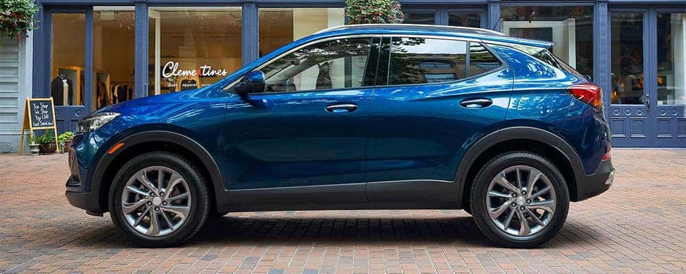 Blue Buick Encore GX Side Profile