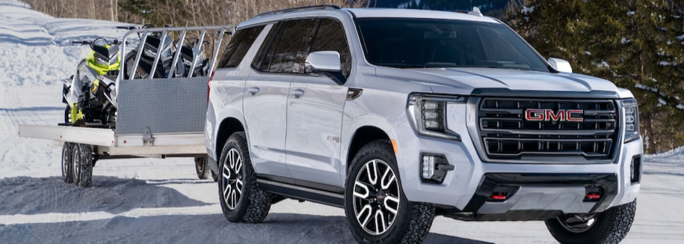 2023 GMC Yukon a 2023 GMC Yukon towing a trailer