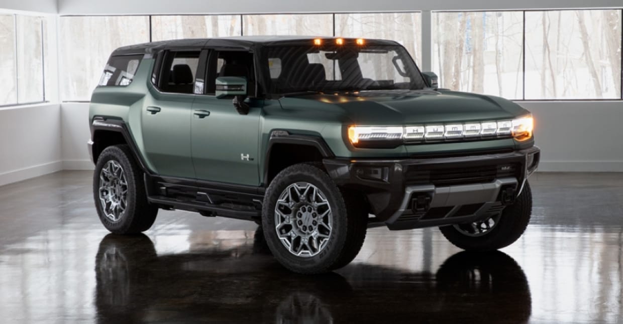 GMC Hummer EV Sitting in a Showroom